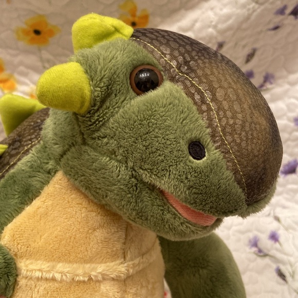 Build a Bear Workshop Ankylosaurus Green Dinosaur Retired Rare Clean - Picture 6 of 11
